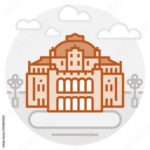 State Opera – Vienna, Austria (filled outline icon)
