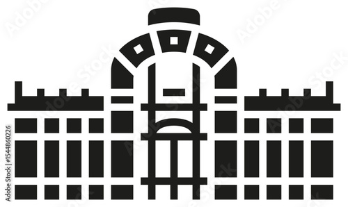 Bild auf Leinwand Otto Wagner Pavillon Karlsplatz – Vienna, Austria (glyph icon)
