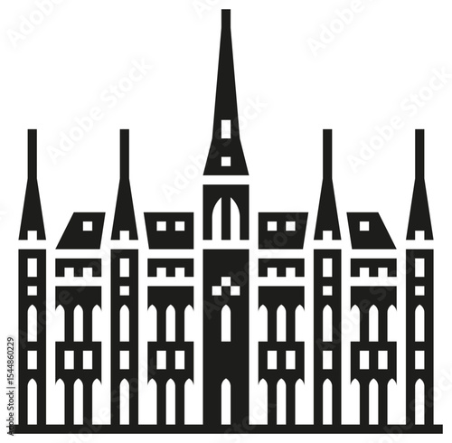 City Hall – Vienna, Austria (glyph icon)
