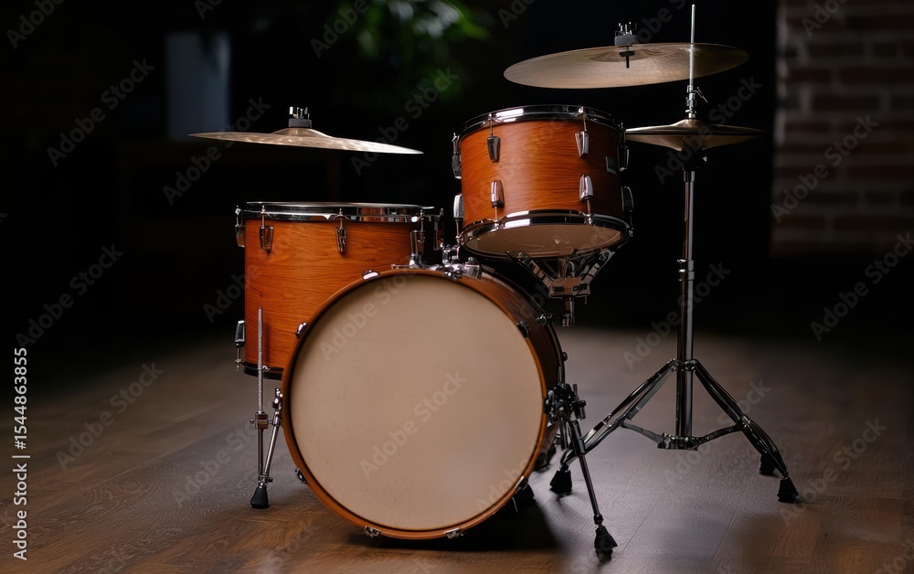 Obraz premium music production with creativity genres. Adaptive drum kits generating live, jazz-inspired swing patterns