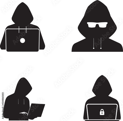 hackers icon set
