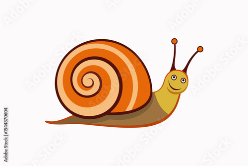 snail on a white background