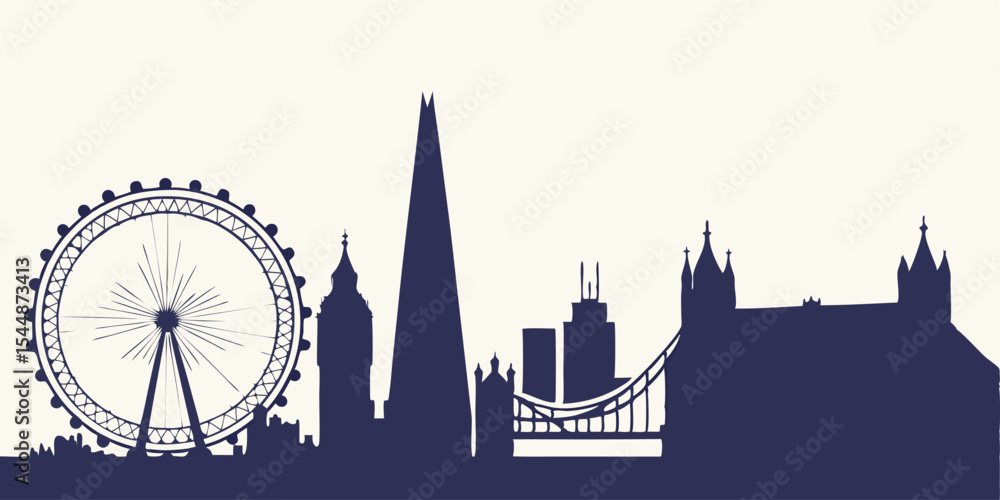 Obraz premium silhouette city skyline on white background