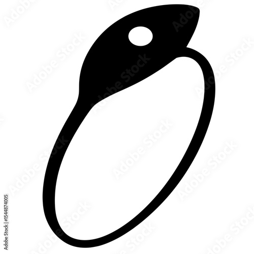 Silhouette of spoon bracelet with inset gem on white background, vintage jewelry repurpose