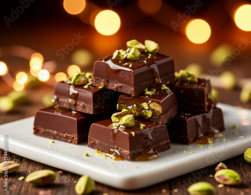 chocolate with pistachios