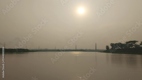 sunrise over the river