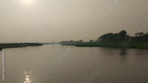 sunrise over the river