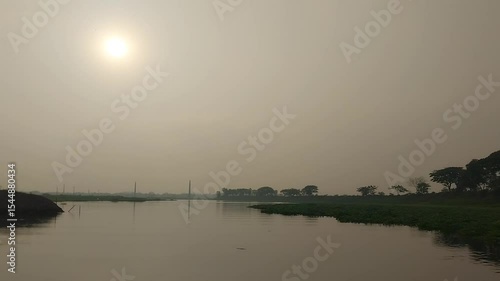 sunrise over the river