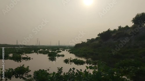 sunrise over the river