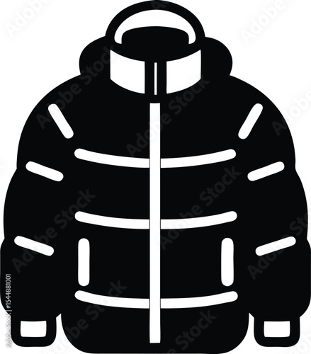 puffer jacket or coat icon