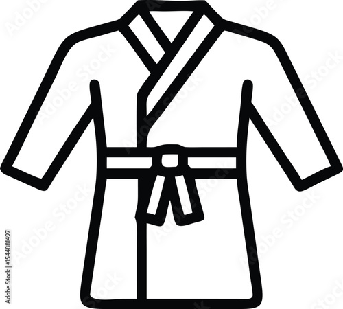 Uniform martial art icon. taekwondo uniform icon