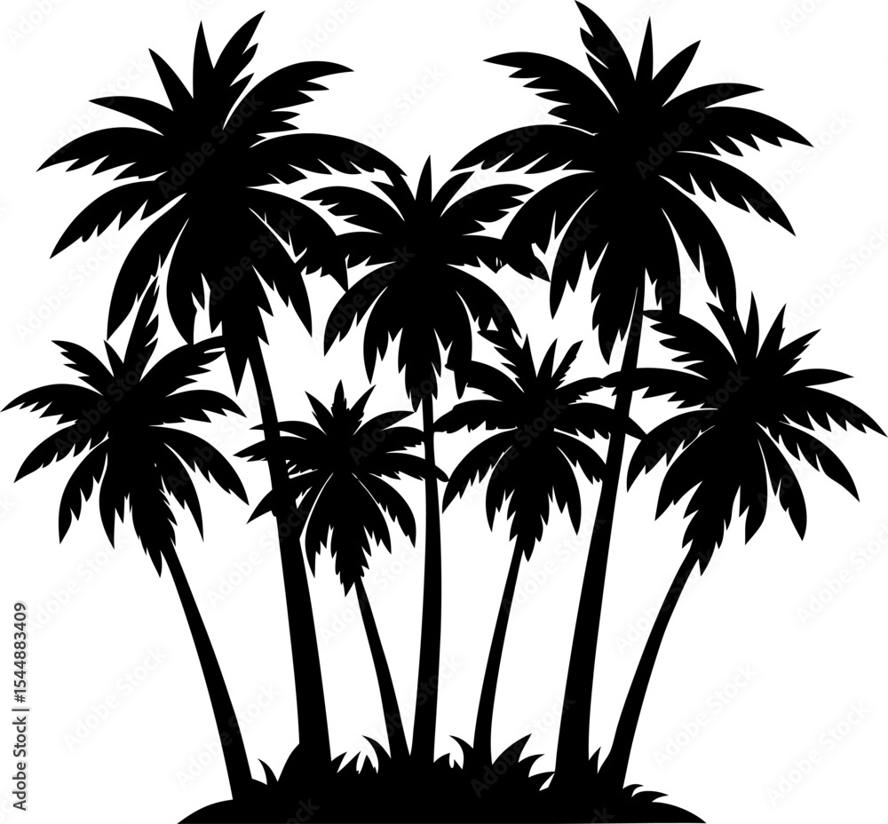 Fototapeta premium palm trees silhouette