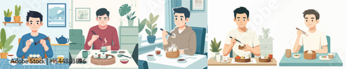 dimsum eating character vector
