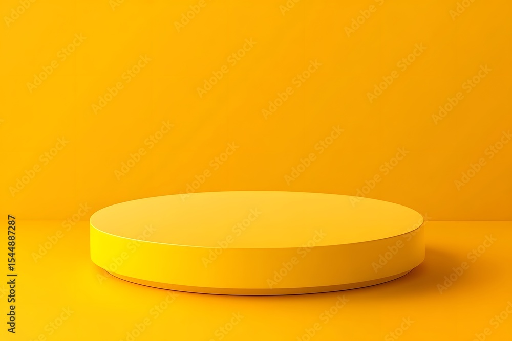 3D render of yellow podium with realistic shadows on orange background. Minimal, stylish mockup for product presentations.
3D render of yellow podium with realistic shadows on orange background. Minimal, stylish mockup for product presentations.