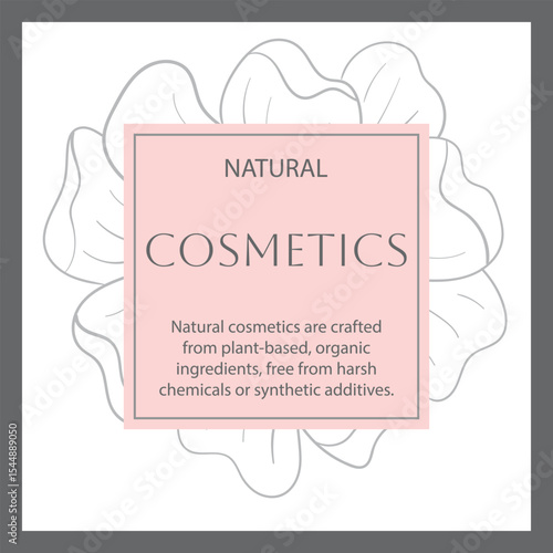 Set of blank cosmetic frames and labels. Beauty brand tag, salon sale sticker, spa quality mark, soap promotional badge, perfume shopping labels