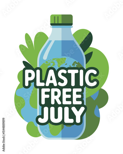 Plastic Free July Glass Bottle Awareness Eco Initiative