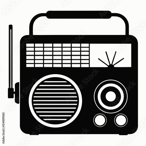 retro radio vector illustration