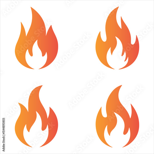 Abstract Gradient Fire Symbol Vector for Mercy and Repentance Artwork