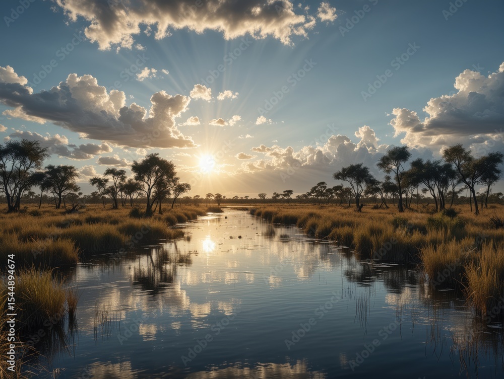 Fototapeta premium Okavango Delta Landscape