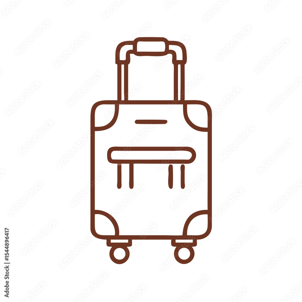 Rolling suitcase icon Rolling suitcase icon