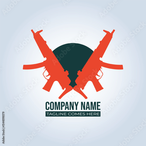 Weapon company's unique logo in dark orange colors