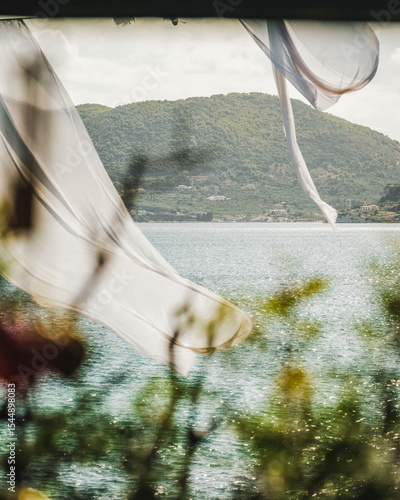 Windy day with view on the island