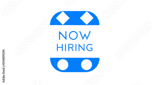 employment opportunities available with modern design of now hirinh in blue font