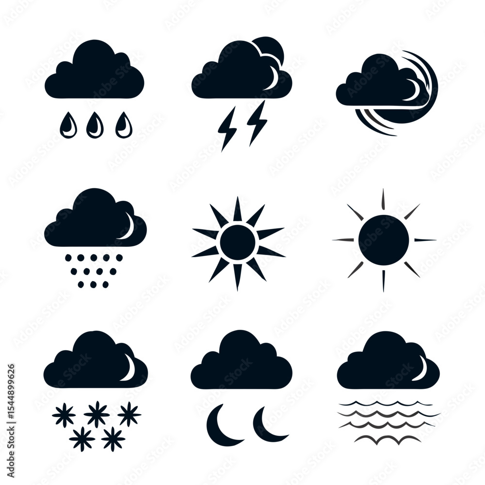 Weather icon set Weather icon set