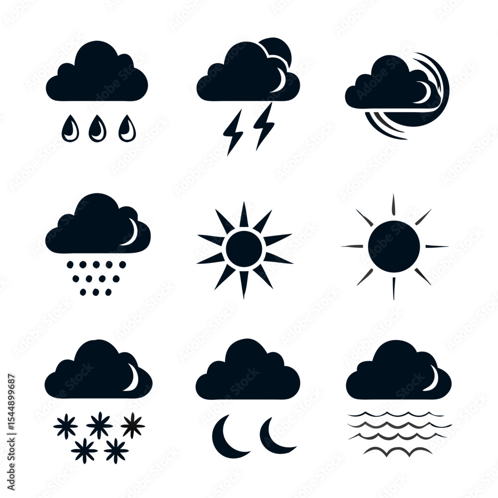 Weather icon set Weather icon set