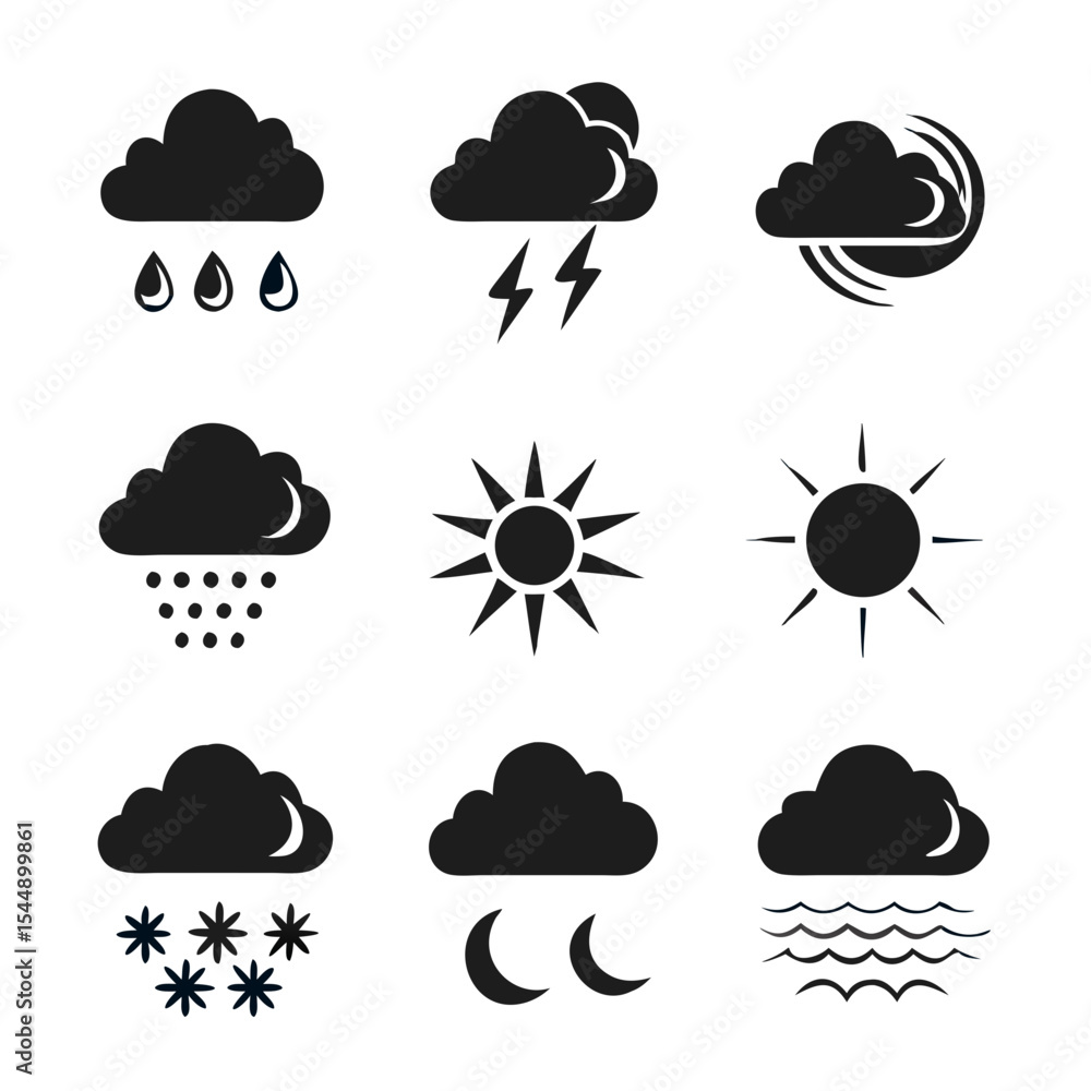 Weather icon set Weather icon set
