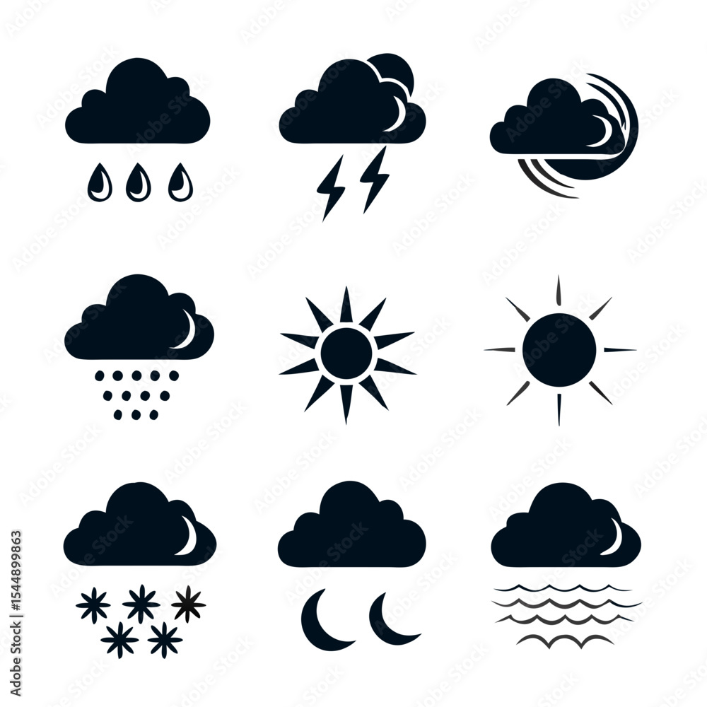Weather icon set Weather icon set