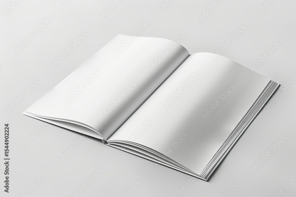 Ultra Quality Image of Mockup of Open Blank Brochure on White Background Top View Ultra Quality Image of Mockup of Open Blank Brochure on White Background Top View