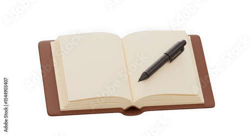 Open Notebook with Pen: Blank Pages for Writing and Ideas