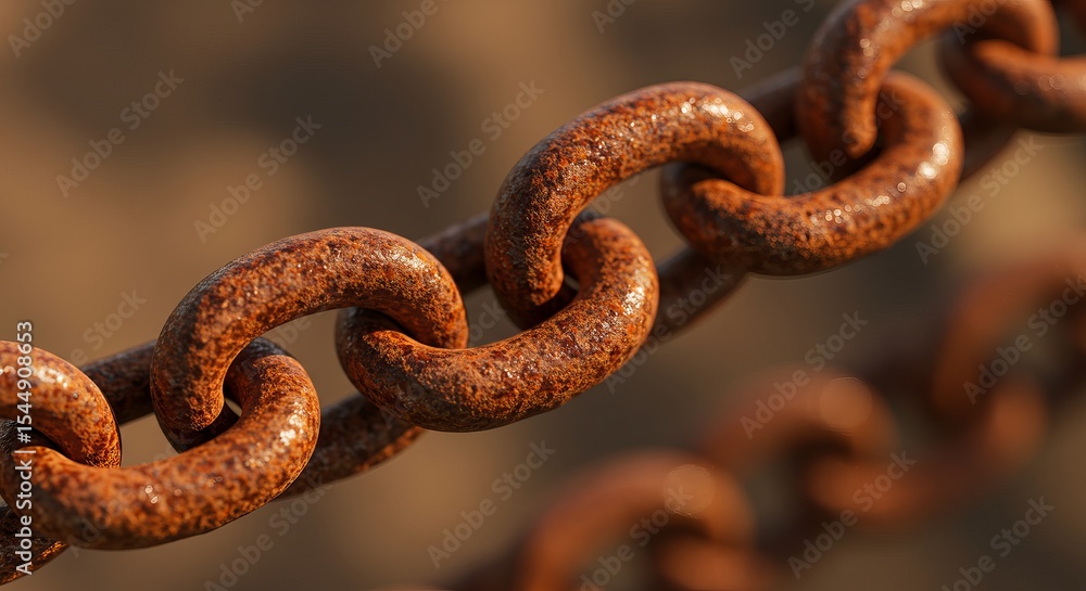 Close-Up of Aged Rusty Metal Chain with Texture Detail Close-Up of Aged Rusty Metal Chain with Texture Detail