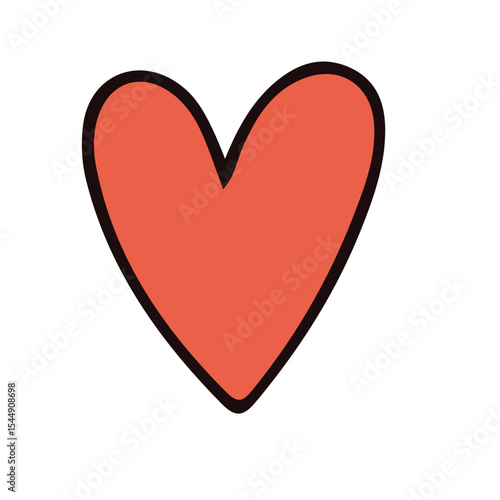A vibrant red heart icon, pierced with a black arrow, symbolizes passionate romance and enduring love, perfect for Valentine's Day designs
