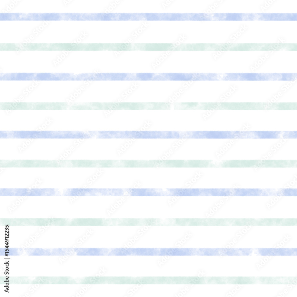 Obraz premium 青と緑の水彩のボーダー背景イラスト