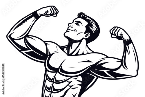 Fitness Athlete Bodybuilder Illustration