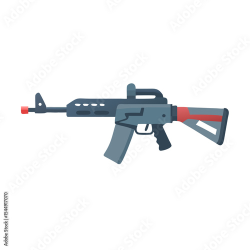 machine gun isolated on white background