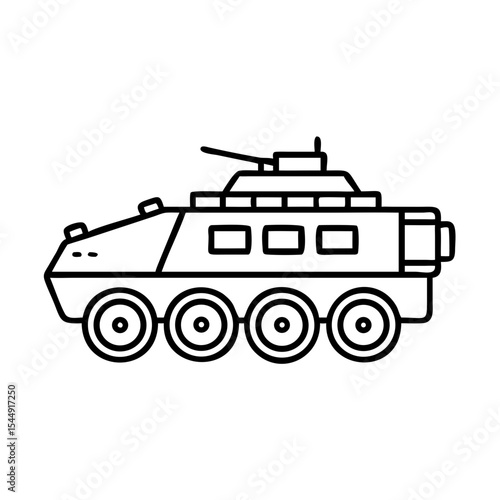 vector illustration of a military vehicle