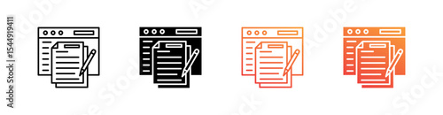 Copywriting Multiple Style Icon Set Collection 