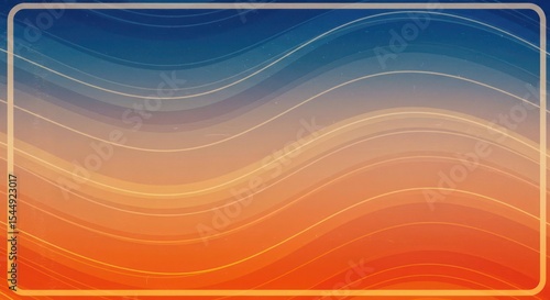 Abstract wave pattern with gradient background framed for design templates