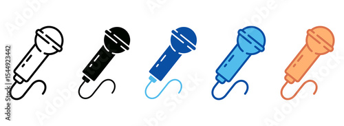Karaoke Icon Set Multiple Style Collection