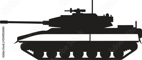 military weapon tank silhouette vector