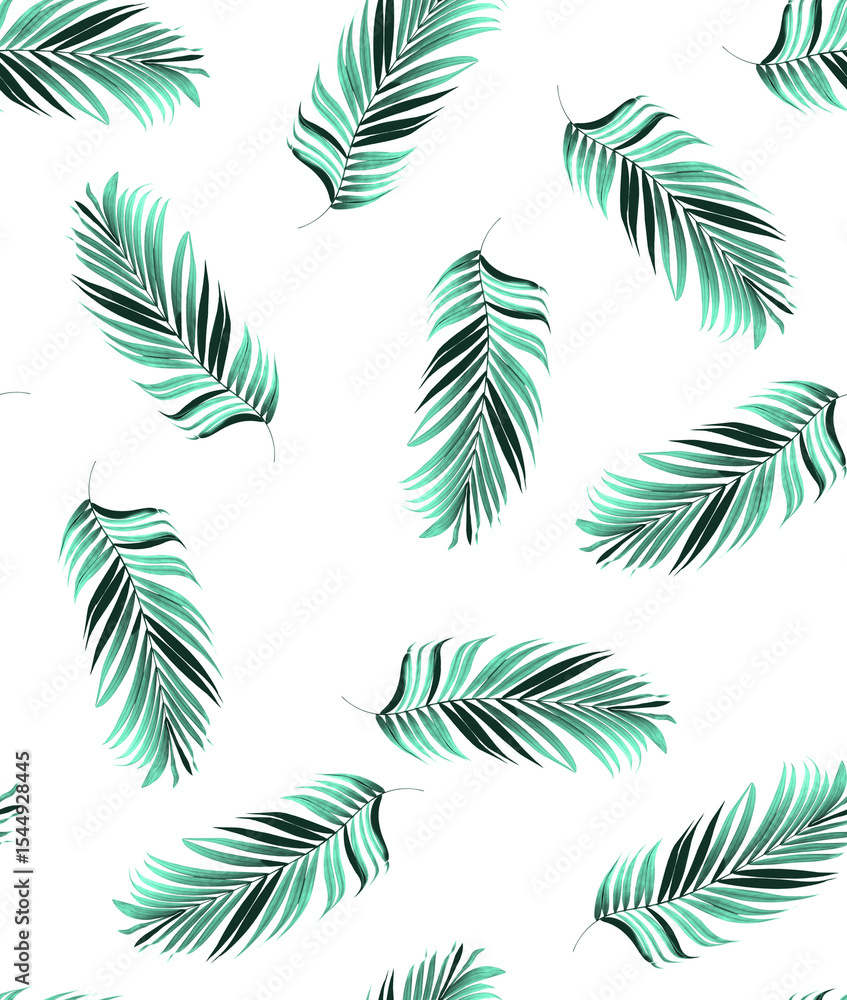 Hawaii pattern vector botanical seamless leave texture on white, beach background Hawaii pattern vector botanical seamless leave texture on white, beach background