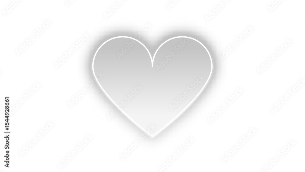 Elegant Silver Gradient Heart with Subtle Shadow: A sleek, modern heart icon featuring a smooth grey-to-white gradient and a soft drop shadow, ideal for delicate designs.
Elegant Silver Gradient Heart with Subtle Shadow: A sleek, modern heart icon featuring a smooth grey-to-white gradient and a soft drop shadow, ideal for delicate designs.
