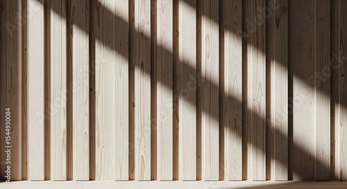 Wallpaper Mural  Modern abstract background featuring curved wooden panels with directional soft lighting. Perfect for product display, branding, and interiors. Torontodigital.ca