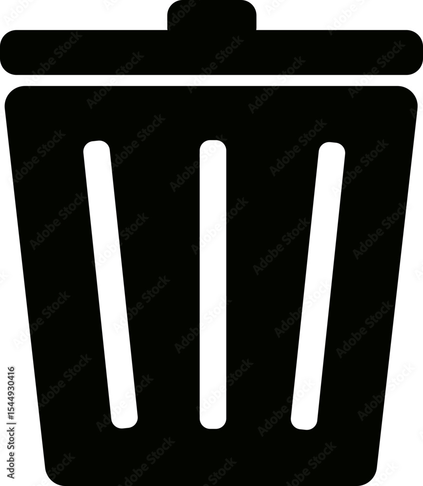 Garbage Can Pictogram Vector Garbage Can Pictogram Vector