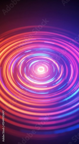 Mesmerizing circular light vortex with vibrant radiant glow for dynamic backgrounds