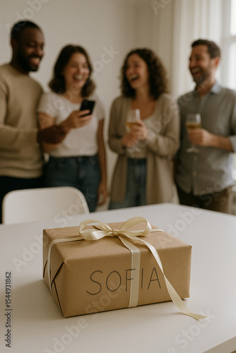 Unopened Gift Contrasts Celebration