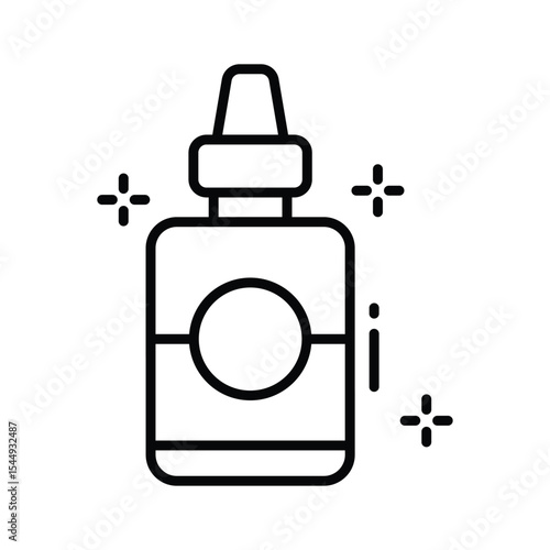 A visually appealing outline icon showing eyedrops for relief
